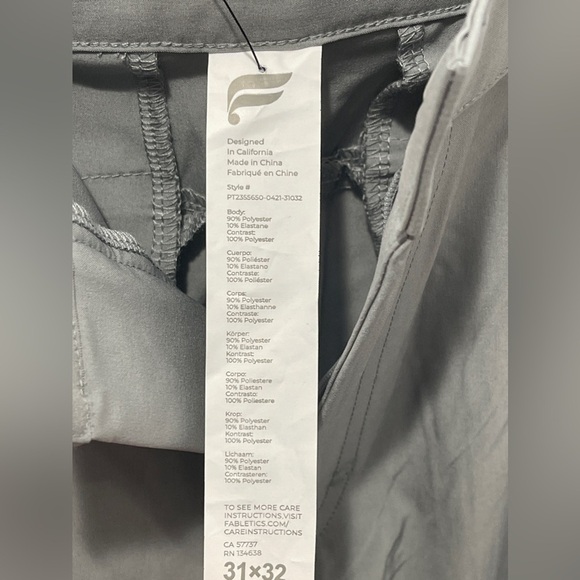 Fabletics The Only Pant Modern Classic Fit in Shadow Grey Size 31X32 - Picture 10 of 12